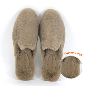 Mules d'Hiver Chaudes et Moelleuses Personnalisées en Fausse Fourrure de Vison, Chaussons Mocassins à Talon Plat pour Femme - Product Image 2