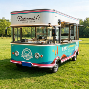 Mobile Food Trucks Wholesale Supply High Bearing Capacity Food Vending Cart Mobile Kitchen Cart with Custom Storage <b>Cabinet</b> - Product Image 1