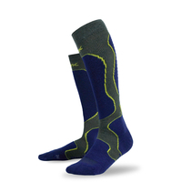 Chaussettes de sport d'extérieur professionnelles pour hommes et femmes, en laine mérinos, longueur mi-mollet, pour le ski, épaisses, tricotées, antidérapantes, avec logo sur le corps, pour l'hiver
