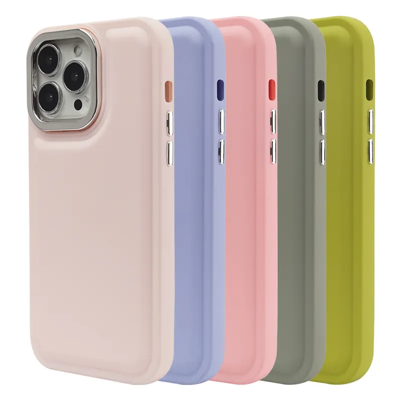 Caixa do telefone móvel chapeamento para moldura removível TPU carcasas para celulares com embalagem protector cover for iPhone 15 Plus