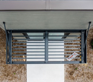 Toldo de pérgola con recubrimiento en polvo negro de aluminio moderno para garajes al aire libre toldos cocheras - Product Image 3