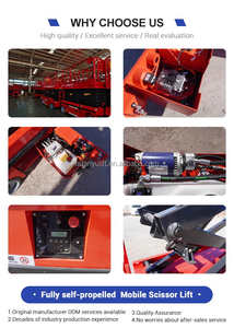 2026 नया आउटडोर पोर्टेबल 240 किलोग्राम 6 मीटर/8 मीटर हाइड्रोलिक मिनी हवाई मैनलिफ्ट छोटे मोबाइल स्व-चालित कैंची लिफ्ट - Product Image 5