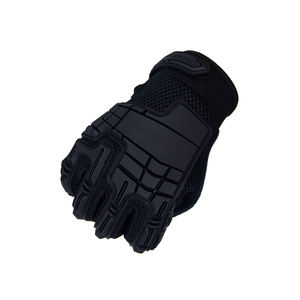 TPR Anti-Impact Anti-dérapant Anti-vibration Gants de travail robustes Paume en cuir synthétique durable Gants de mécanicien à doigts complets - Product Image 5
