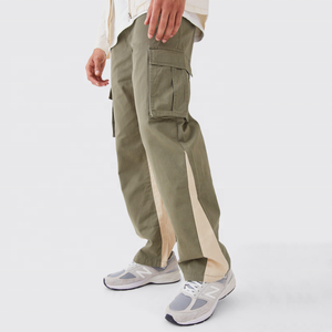 Nuovo Design pantaloni da strada bicolore Custom Logo pannello Color Block tattico pantalone Multi tasca <span class=keywords><strong>Cargo</strong></span> pantalone da uomo - Product Image 3