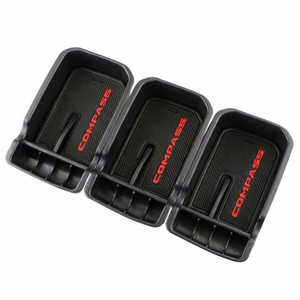 Boîte de rangement pour accoudoir Jeep Compass, organisateur de console centrale en plastique résistant à la pression pour les modèles 2017-2020 - Product Image 1
