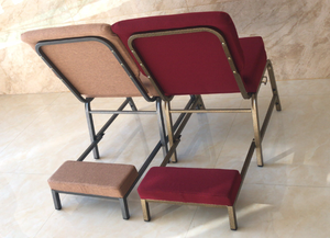 Silla Moderna y Económica de Metal Apilable y Acolchada para Uso en Iglesias y Teatros - Product Image 6