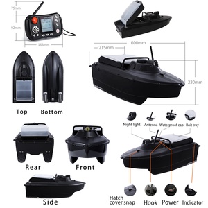 Bateau à appâts télécommandé avec sonar GPS 32 points, pilotage automatique, <span class=keywords><strong>radio</strong></span>, pour la pêche en lac - Product Image 4