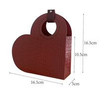 Sac cadeau en papier synthétique en forme de cœur, fait main, durable et luxueux, rose, boîte à dragées pour mariage, Saint-Valentin et fête des mères