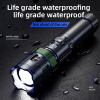 Lampe torche rechargeable ultra-lumineuse de style nouveau, compacte, multifonctionnelle, pour situations d'urgence, longue autonomie 200-500m