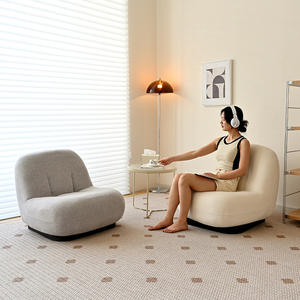 Sillón Individual Estilo Nórdico, Puff de Tela Suave, Silla para Sala de Estar, Diseño de Lujo Ligero - Product Image 2