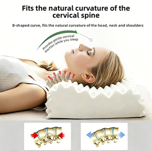 <span class=keywords><strong>Oreiller</strong></span> ergonomique en latex <span class=keywords><strong>naturel</strong></span>, protège la colonne cervicale et améliore le sommeil profond, adapté aux adultes, aux enfants et aux hôtels - Product Image 2