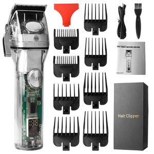 Cortadora de Pelo Profesional con Carcasa Transparente, Placa de Circuito Visible, Pantalla LED, Cuchilla Ajustable, Inalámbrica - Product Image 1