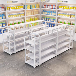 Siêu thị kệ trưng bày kim loại gỗ cái nhìn tự nhiên cấu trúc Kệ thị trường đứng - Product Image 4