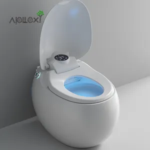 Apolloxy toilet pintar, dekorasi mewah warna putih tanda air Matte abu-abu bentuk telur