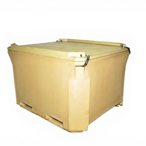 Bac de stockage pour poissons en plastique HDPE écologique de 660 L avec construction durable, boîte de stockage alimentaire multifonctionnelle - Product Image 1