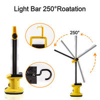 Lampe de travail portable LED COB 1500LM 20W IP20 rechargeable avec haut-parleur sans fil pour réparation automobile d'urgence et garage