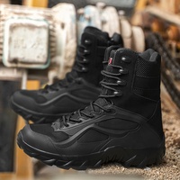 BAEWOON TB12 Bottes tactiques pour hommes, chaussures de randonnée en montagne, bottes tactiques unisexes à tige haute, bottes de forces spéciales