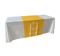 Nappe de table personnalisée avec logo et taille sur mesure, nappe de table pour salon professionnel, chemin de table au design personnalisé