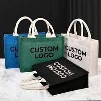 Sacs fourre-tout classiques en lin réutilisables, design écologique personnalisé, avec votre logo pour la publicité d'entreprise