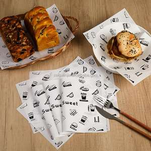 Custom Logo Printed Coated Virgin Eco-Friendly Food Grade Grease Proof Sandwich Burger <b>Wrapping</b> <b>Paper</b> - Product Image 6