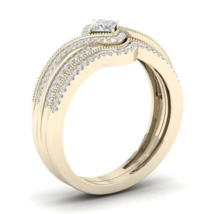 Anello di Fidanzamento da Donna con Micro Pavé di Zirconia Cubica, Accessorio di Gioielleria alla Moda - Product Image 4