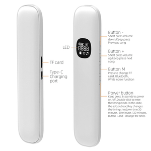 Không dây màu trắng xương dẫn Gối loa Pin hoạt động giấc ngủ âm nhạc tiếng ồn máy cho nhà để xe thương mại xe - Product Image 5