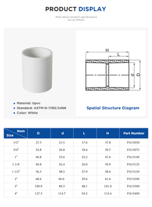 Bán buôn tùy chỉnh 1 inch ASTM d1785/2466 PVC Ống Doanh ổ cắm - Product Image 4