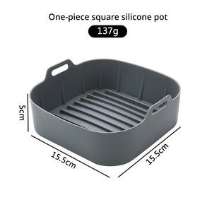 Tapis de cuisson rond en silicone réutilisable antiadhésif pour friteuse à air chaud - Product Image 6