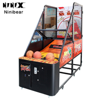 Nueva Máquina de Juego de Baloncesto Arcade Electrónica para Interiores y Adultos, Equipo Deportivo Interactivo Operado por Monedas con 1 Año de Garantía, Versión en Inglés