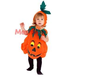 MS <b>Halloween</b> Orange Suit Kids Lantern Face Fancy Dress up Outfit Cute Pumpkin <b>Costume</b> for <b>Toddler</b> - Product Image 1