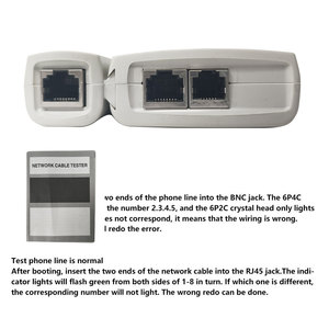 ชุดเครื่องมือซ่อมสายอีเธอร์เน็ต ชุดหัวต่อแบบโมดูลาร์ Cat5e Cat6 8P 6P RJ45 RJ11 RJ12 พร้อมเครื่องทดสอบสายแลน - Product Image 5