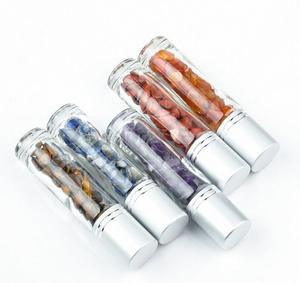 10Ml Ngọc Bóng Lăn Trên Glass Rõ Ràng Chai Với Chip Sỏi Đá Bên Trong Cho Nước Hoa Tinh Dầu Sản Phẩm Chăm Sóc Da - Product Image 4
