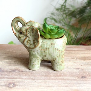 Maceta Moderna de Cerámica con Diseño de Elefante Bebé Auspicioso, Esmalte Cambiado en Horno, para Suculentas o Decoración de Escritorio - Product Image 5