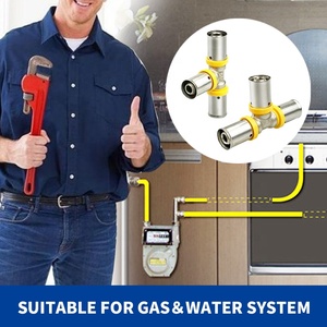 OEM pex raccord de tuyauterie Multilayer pex AL pex ống nước TEE Brass Báo Chí Phụ kiện cho PE AL PE hệ thống ống dẫn khí - Product Image 6