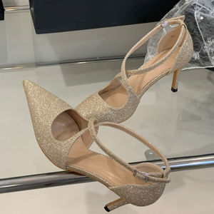 Women's Luxury Pearlescent High Heels Summer Women's Shoes Wedding Pointed High Heels Buckle Quality Bridal <b>Sandals</b> - Product Image 5