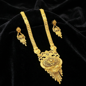 Wholesale Fashion 14K 18K 24K Micro Gold Filled Jewelry Set, Traditional Long Jewelry Set, Brass Gold Forming Long Necklaces Set - Product Image 3