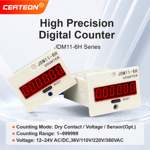6 अंक LED डिजिटल काउंटर AC <span class=keywords><strong>DC</strong></span> 12V 24V 220V रीसेट पैनल माउंट औद्योगिक इलेक्ट्रॉनिक पल्स काउंटर - Product Image 2
