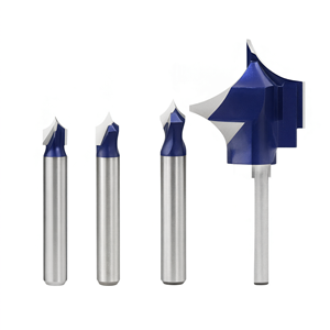 LaVie Pointed V-Slot Engraving <b>Router</b> <b>Bit</b> <b>Set</b> Tungsten Carbide Woodworking Cutter - Product Image 1
