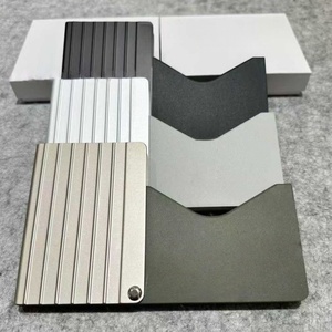 Universal New Fashion Stripe Designer Aluminum Alloy Multi-Card Wallet Function Mobile <b>Phone</b> Cases - Product Image 2