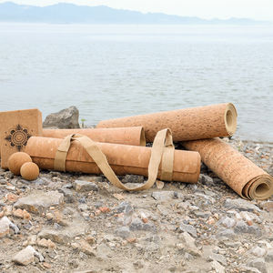 Esterilla de Yoga de corcho y goma TPE, 100% Premium, textura orgánica de agarre antideslizante vegana, oferta para yoga caliente, fuerza - Product Image 3