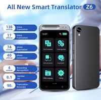 Traducteur vocal Android Z6 multilingue 138 langues, enregistrement, traduction de photos, WIFI, mini-appareil intelligent pour les voyages