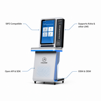 Kioscos de Autopago para Bibliotecas HAUMR, Kiosco de Biblioteca de Autoservicio, Máquina RFID para Préstamo y Devolución de Múltiples Libros con Pantalla Táctil de 21.5 Pulgadas