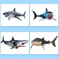 Requins Stickers Muraux Peel Stick Stickers Muraux Décorations Amovibles Mer Créature Animal Decal pour Salle De Fête Pépinière Décor À La Maison