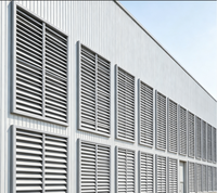 Volet en aluminium fixe en forme de Z sur mesure pour la ventilation, la décoration murale, l'ombrage, l'étanchéité et la résistance à la chaleur