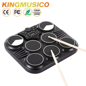 Batterie électronique de bureau portable à double déclencheur avec prise casque, pad de percussion d'entraînement pour enfants et adultes, OEM/ODM en gros - Product Image 5