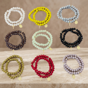 Ensemble de bracelets élastiques empilables en résine acrylique imitation perle lucite, motif papillon tendance, style bouddhisme du Sud, religieux - Product Image 4