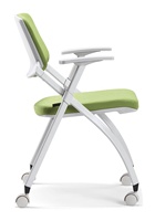 Chaise d'étude en maille de plastique au design moderne GS-G1795C bureau de classe pliable en triangle avec roues pour écoles et hôtels