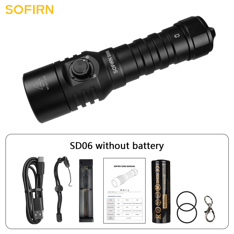 Sofirn SD06ダイビングライト 懐中電灯 水中ライト 3200ルーメン Sofirn「ダイビングライト／SD06」LED 懐中電灯（水中100メートルの