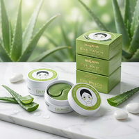 LOLOSKINNY Masques Hydrogel Apaisants et Rafraîchissants Coréens Unisexe à l'Aloès et Camélia, au Collagène, CoQ10 et Acide Hyaluronique pour les Cernes