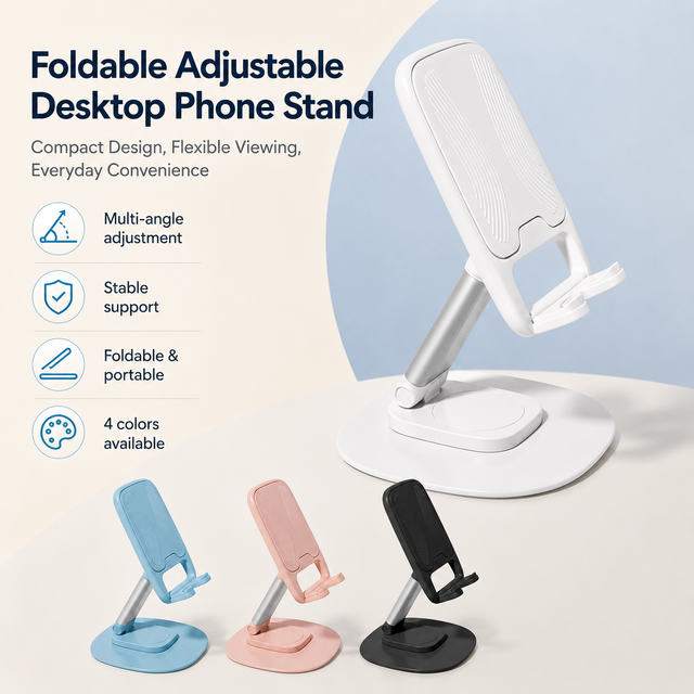 Gradient Color ABS Portable Foldable Phone Stand Anti-Slip Multi-Angle Design Multi-Brand Compatible Desktop Phones Safety